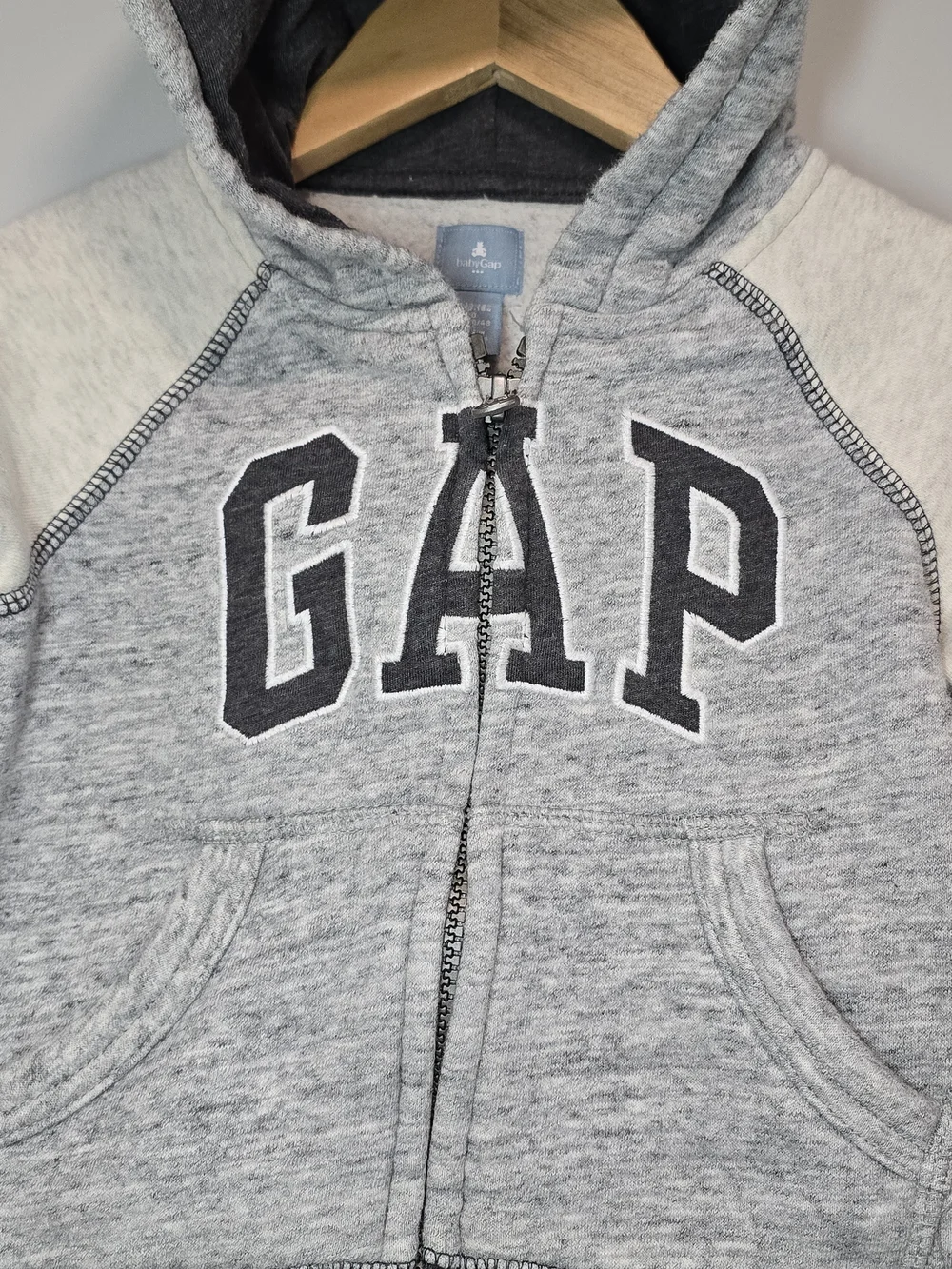 GAP Kids Grey Hooded Zip Sweatshirt